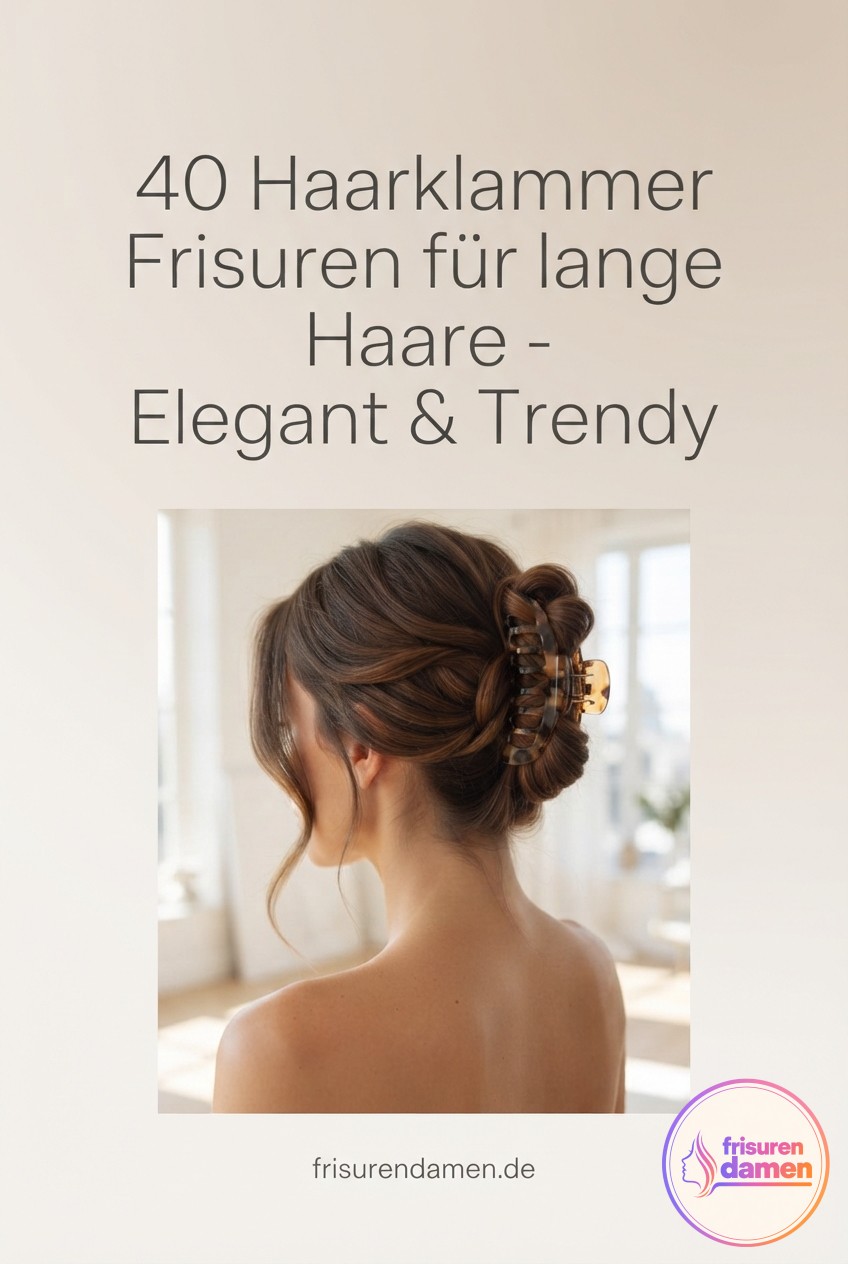 40 Haarklammer Frisuren für lange Haare - Elegant & Trendy