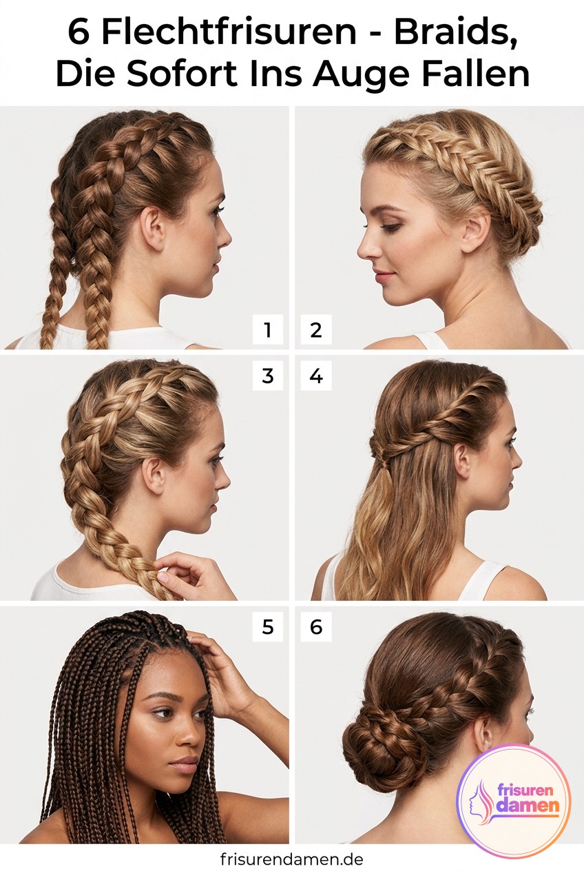 6 Flechtfrisuren - Braids, Die Sofort Ins Auge Fallen