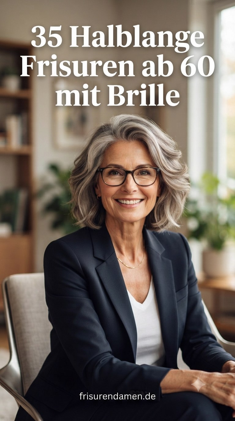 35 Halblange Frisuren ab 60 mit Brille