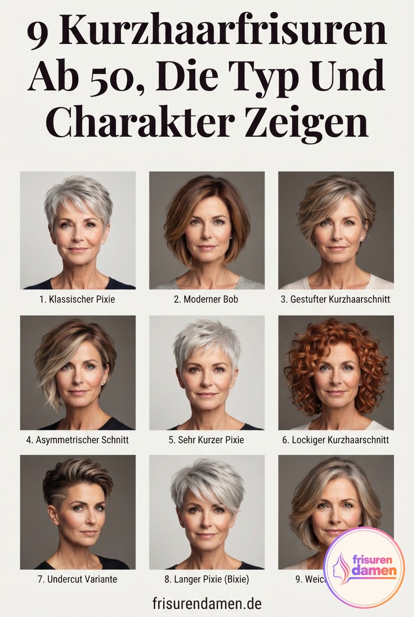 9 Kurzhaarfrisuren Ab 50, Die Typ Und Charakter Zeigen