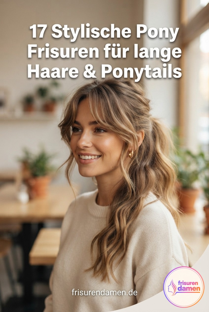 17 Stylische Pony Frisuren für lange Haare & Ponytails