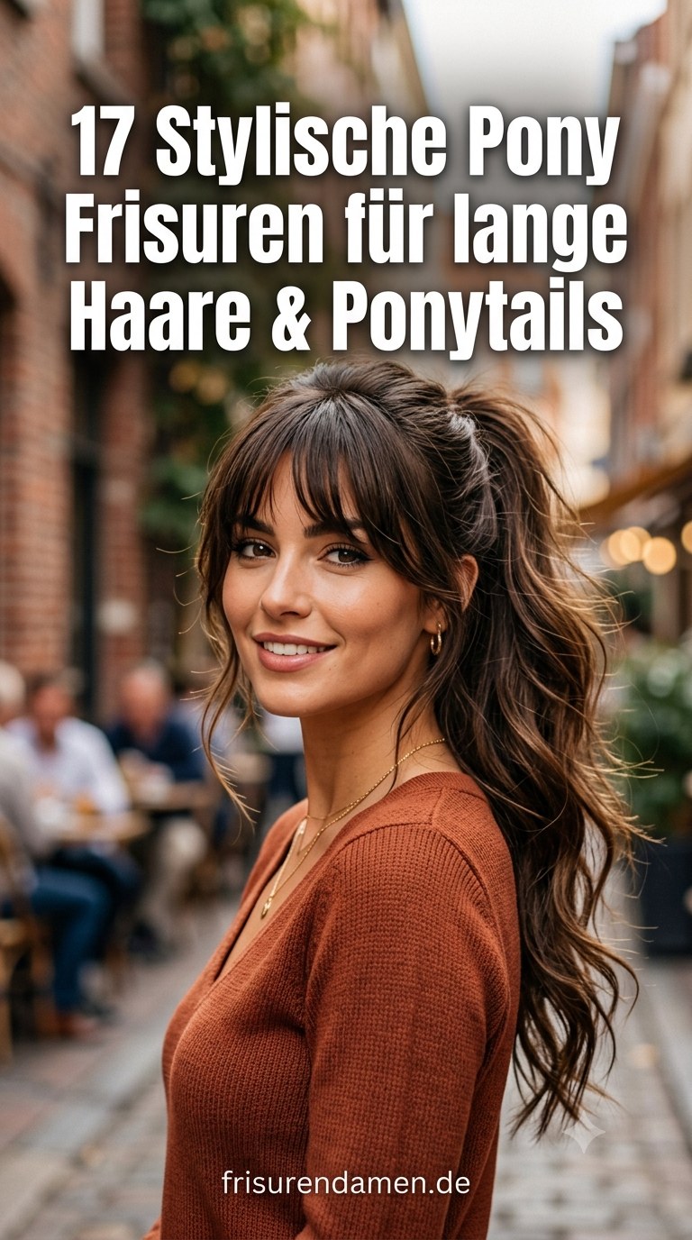 17 Stylische Pony Frisuren für lange Haare & Ponytails