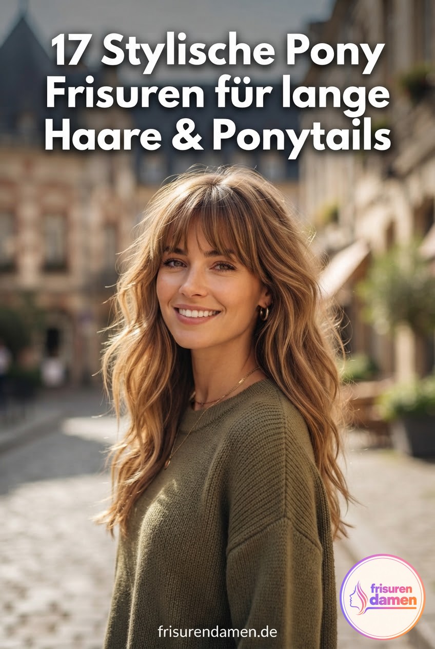 17 Stylische Pony Frisuren für lange Haare & Ponytails