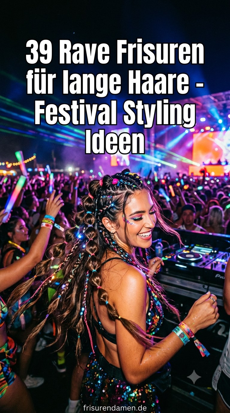 39 Rave Frisuren für lange Haare - Festival Styling Ideen