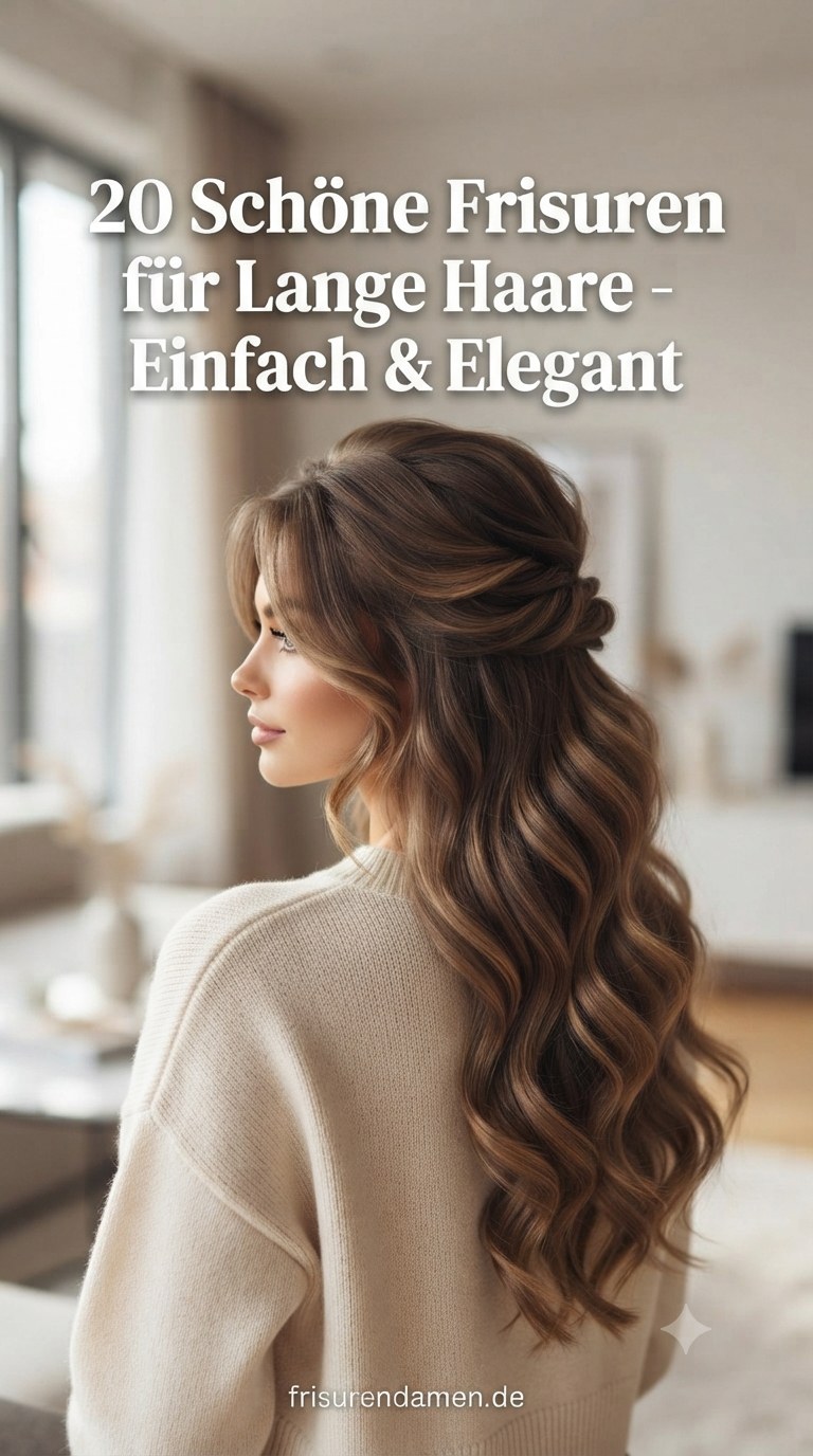 20 Schöne Frisuren für Lange Haare - Einfach & Elegant