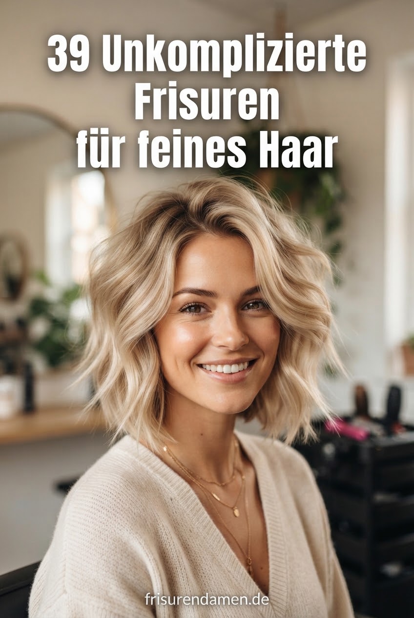 39 Unkomplizierte Frisuren für feines Haar