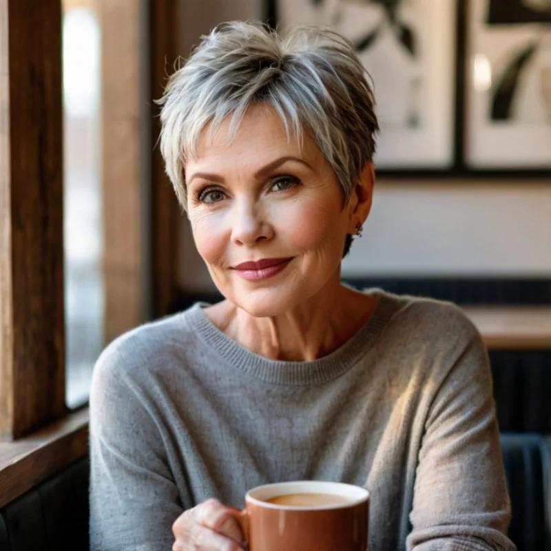 Pflegeleichter Pixie Cut Alltag