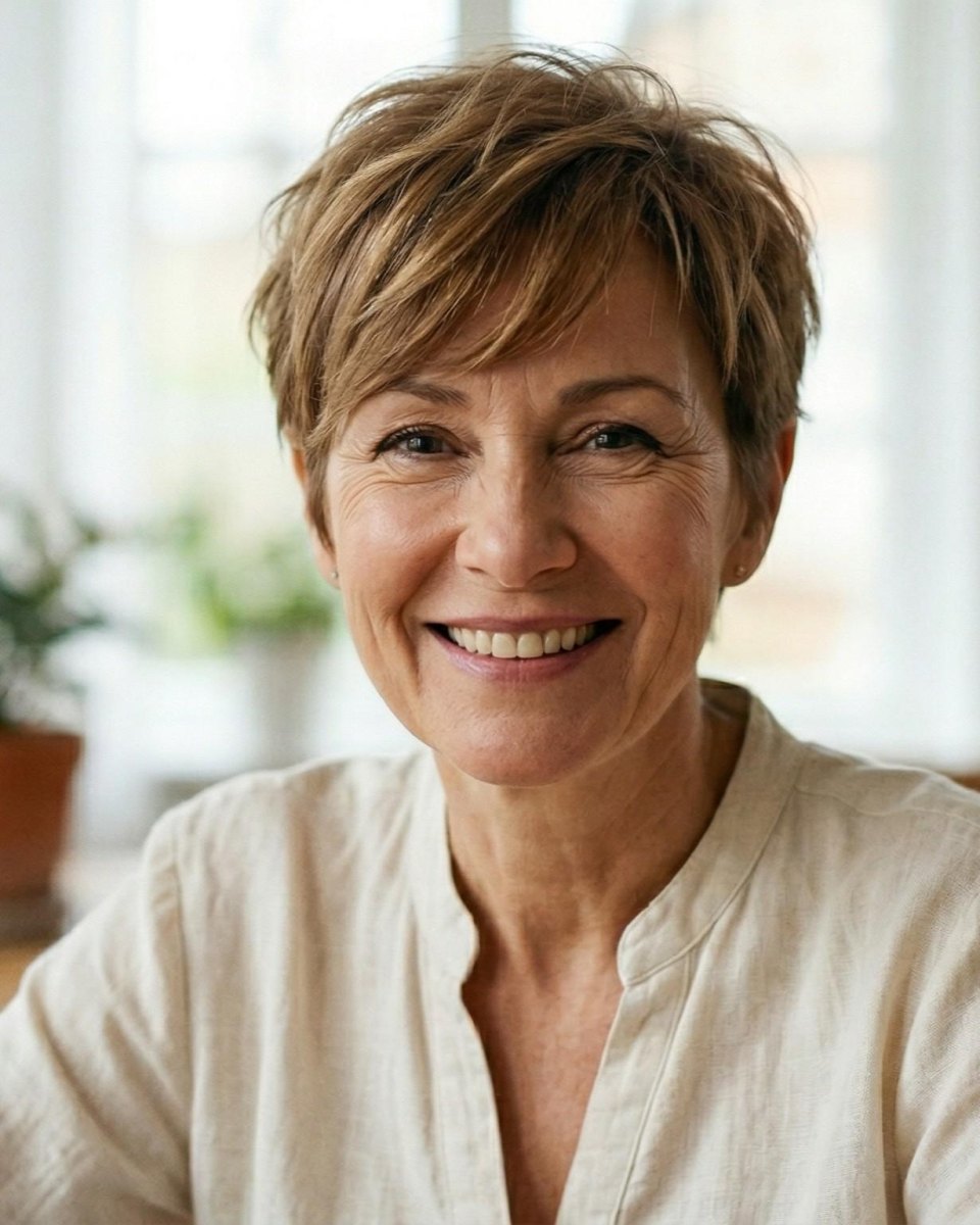 Pixie Cut ovales Gesicht