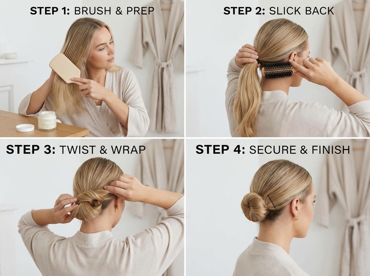 Styling Schritte für perfekten Sleek Bun